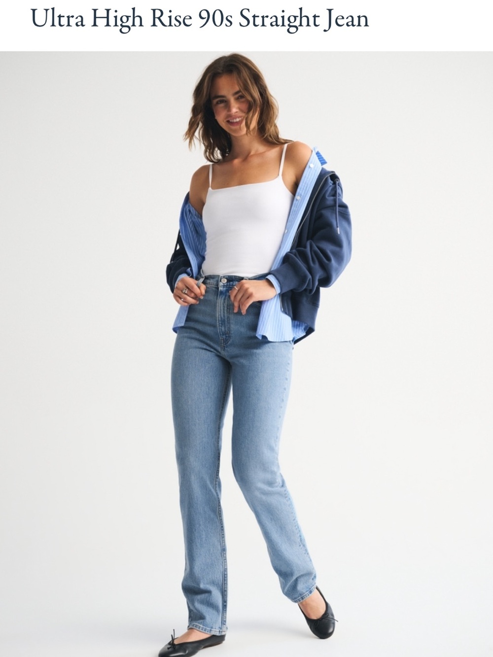 Abercrombie & Fitch Ultra High Rise 90s Straight Jean